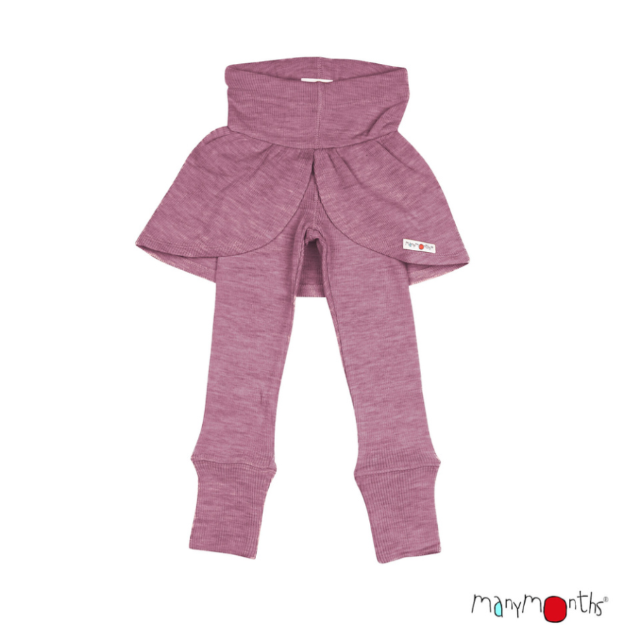 ManyMonths Legginsy "motyl" brudny róż / burgundowy - ManyMonths zdjęcie 1