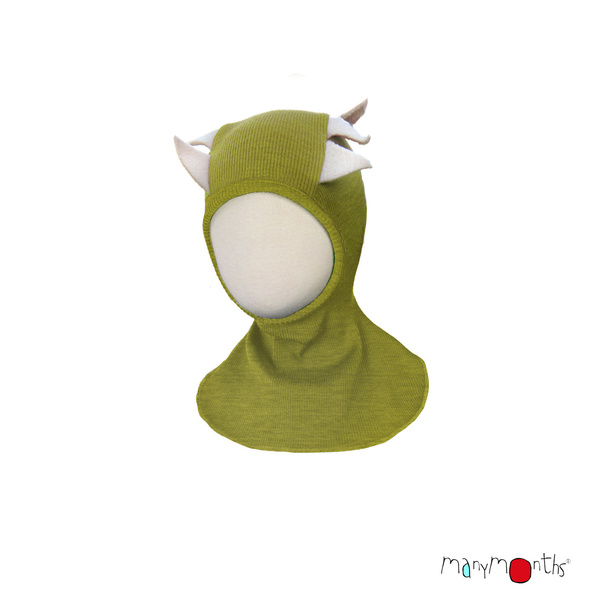 ManyMonths Kominiarka z wełny merynosów - Dino Pea Puree - ManyMonths zdjęcie 1