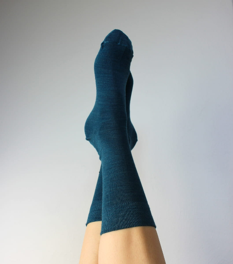 Skarpety zielone petrol 100% merino Paterns - Paterns zdjęcie 1