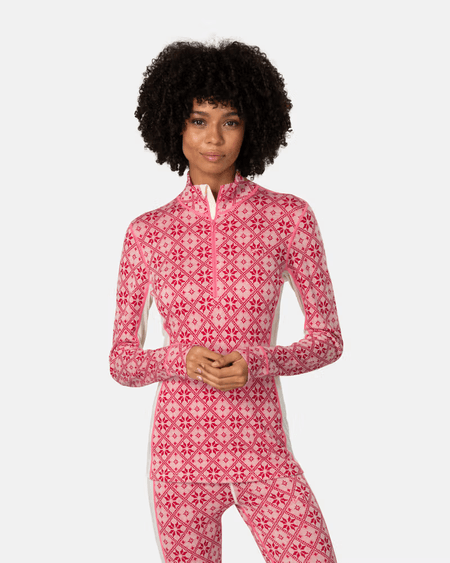 Legginsy świąteczne 100% merino Rose Kari Traa czerwona