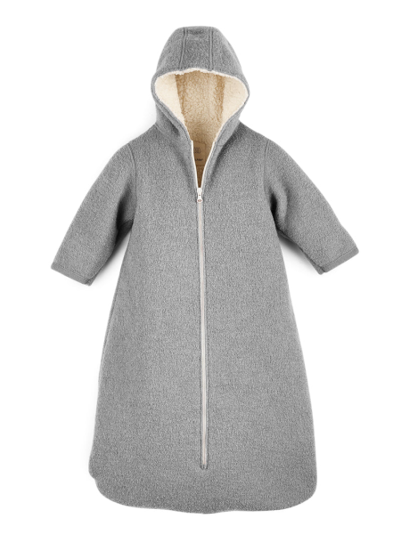 Śpiworek niemowlęcy wełniany z rękawkami 