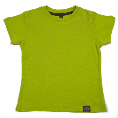 Koszulka merino dziecięca z krótkim rękawem T-shirt zieleń Good Wool