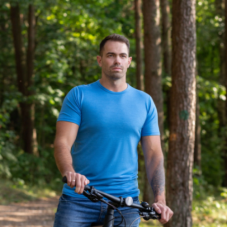 Koszulka męska  t-shirt z wełny merynosów 160 gsm menique