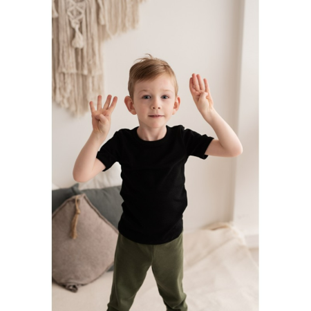 Koszulka T-shirt dziecięca z wełny merino