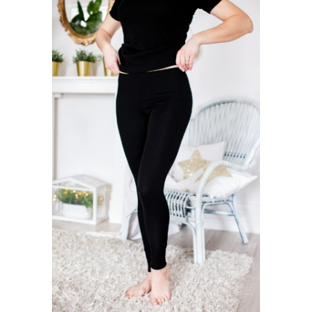 Legginsy z wełny merino damskie Green Rose