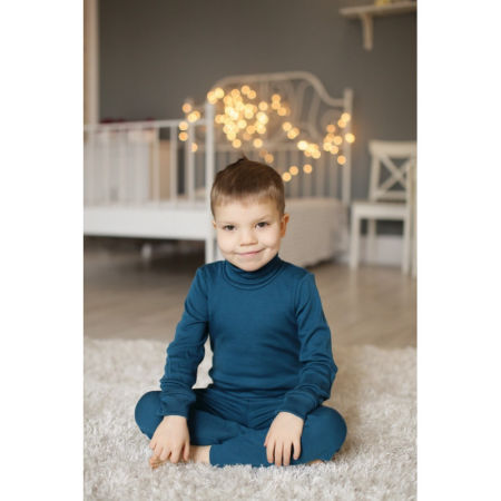 Golf dziecięcy z wełny merino Green Rose