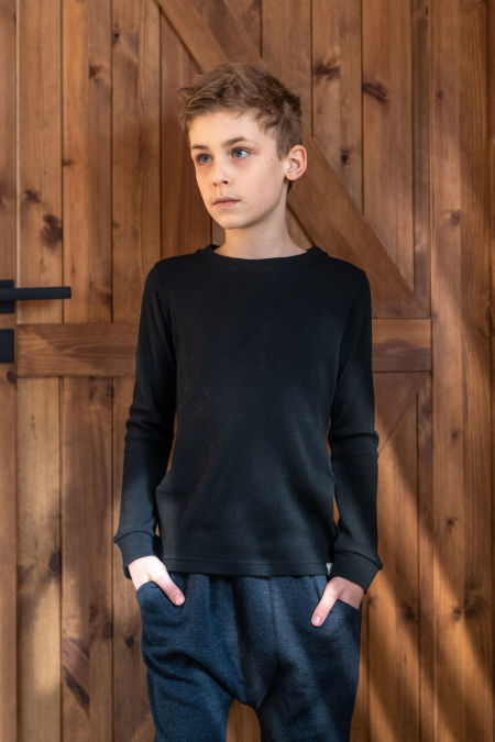 MeriTales spodnie dresowe z wełny merino baggy granatowe