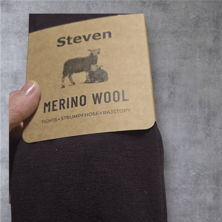 Rajstopy dla kobiet z wełny merino śliwkowy bakłażan Steven