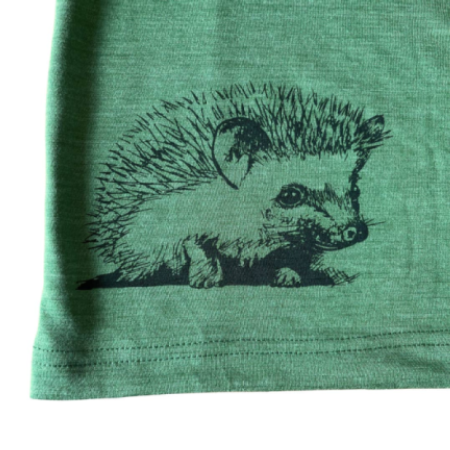 Koszulka t-shirt wełna merino + jedwab dziecięca jeż Heywool Gluckskind