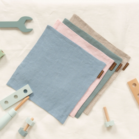 Odbijak lniany niemowlęcy, ręczniczek lniany menique