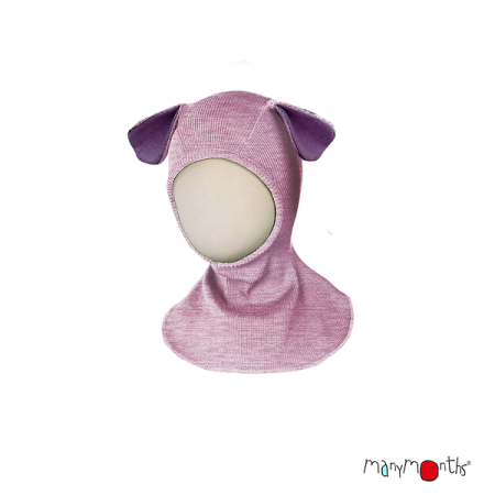 ManyMonths Kominiarka z wełny merynosów - West Wind Rose róż piesek