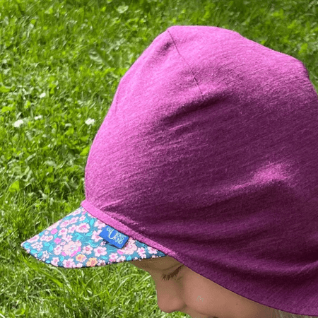 Czapka z daszkiem letnia z wełny merino jedwabiu Gluckskind Heywool