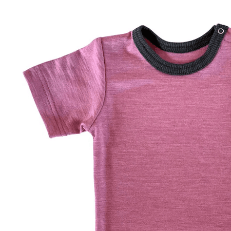 body krótki rękaw wełna merino + jedwab dziecięce Gluckskind Heywool