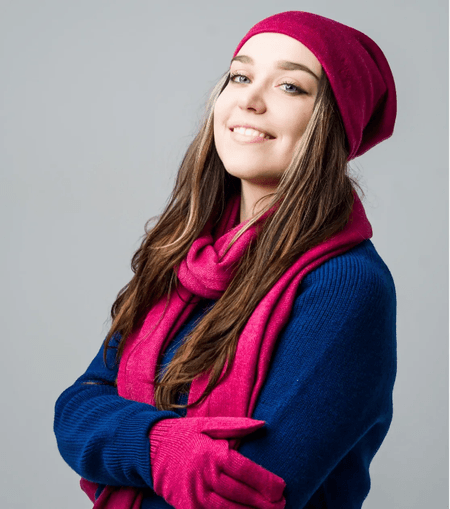 Rękawiczki pięciopalczaste 100% merino damskie BerryBoat