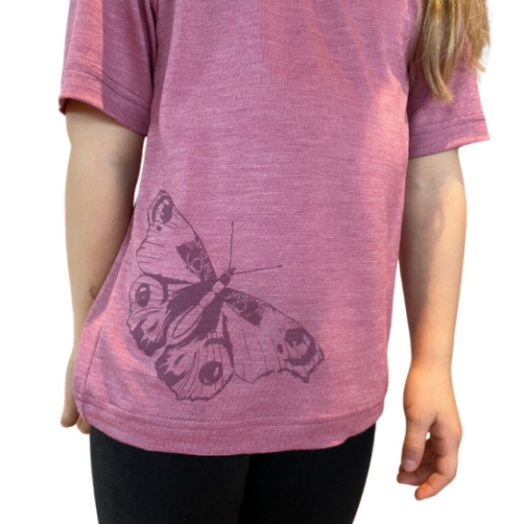 Koszulka t-shirt wełna merino + jedwab dziecięca motyl Gluckskind - Glückskind zdjęcie 2