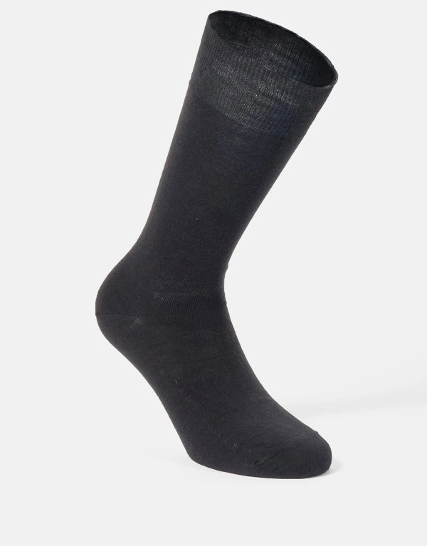 Cienkie, długie skarpety czarne 90% merino Calzitaly - Calzitaly zdjęcie 1