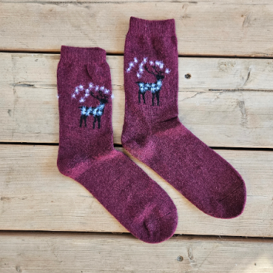 Skarpety 95% wełny merino Noravilla renifer, kolory zdjęcie 3