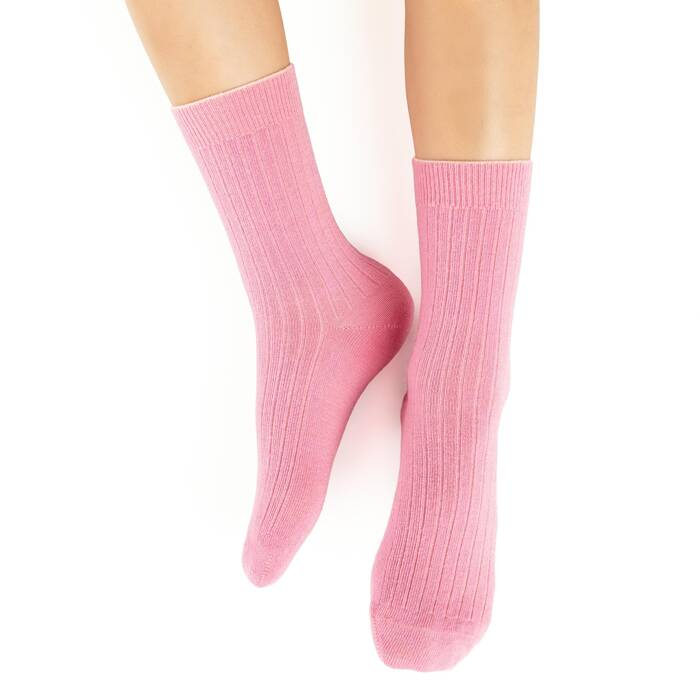 pudrowy róż skarpetki merino dziecięce